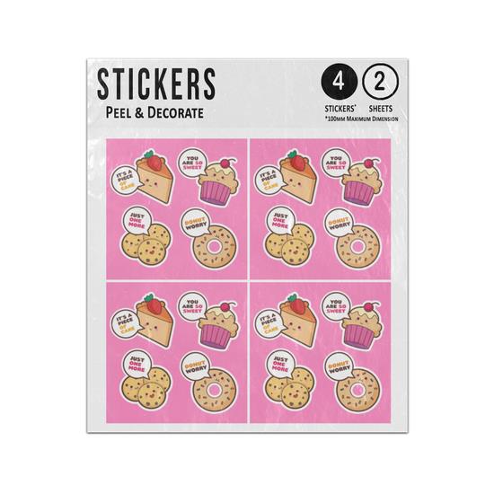 Bakery Cakes Funny Quotes Set Collection Sticker Sheets Twin Pack Baking.  Imprintable