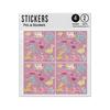 Picture of Cute Dinos Cartoon Set Sticker Sheets Twin Pack