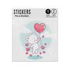 Picture of Cute Little Bear Lifts Off With Heart Balloon Sticker Sheets Twin Pack