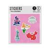 Picture of England Greece India China Usa Emblems Set Sticker Sheets Twin Pack