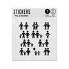 Picture of Family Parents Children Silhouettes Collection Sticker Sheets Twin Pack