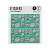 Picture of Fast Food Burger Hotdog Fries Pizza Drinks Sticker Sheets Twin Pack