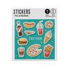 Picture of Fast Food Burger Hotdog Fries Pizza Drinks Sticker Sheets Twin Pack