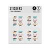Picture of Green Black Fruit White Herbal Tea Types Typography Sticker Sheets Twin Pack