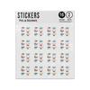 Picture of Green Black Fruit White Herbal Tea Types Typography Sticker Sheets Twin Pack