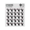 Picture of I Heart Black White Cat Sticker Sheets Twin Pack