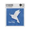 Picture of Origami Dove With Leaf Symbol Peace Day International Sticker Sheets Twin Pack