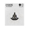 Picture of Person Meditation Lotus Position With Sun Rays Sticker Sheets Twin Pack