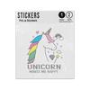 Picture of Rainbow Unicorn Makes Me Happy Sticker Sheets Twin Pack