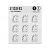 Picture of Rainbow Unicorn Makes Me Happy Sticker Sheets Twin Pack