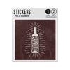 Picture of Save Water Drink Wine Bottle Silhouette Sticker Sheets Twin Pack