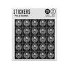 Picture of Skull Illustration Shapes Symbols Sticker Sheets Twin Pack