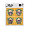 Picture of Skull Summer Exotic Tropical Flowers Sticker Sheets Twin Pack