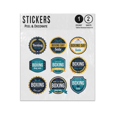 Picture of Boxing Day Sale Limited Christmas Badge Nine Label Lettering Collection Sticker Sheets Twin Pack