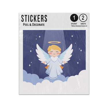 Picture of Christmas Angel Halo Star Cloud Holy Light Fly Night Guardian Sticker Sheets Twin Pack