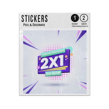 Picture of 2 For 1 Special Discount Banner Sticker Sheets Twin Pack