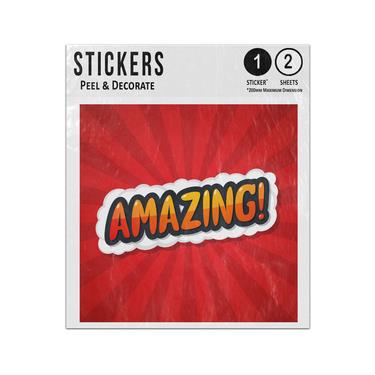 Picture of Amazing Word Typography Quote Poster Comic Speech Bubble Sticker Sheets Twin Pack