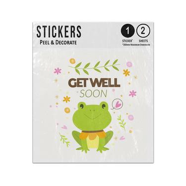 Picture of Baby Frog Flower Doodles Get Well Soon Message Sticker Sheets Twin Pack
