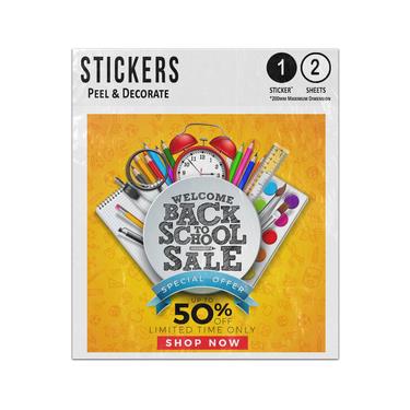 Picture of Back To School Sale 50 Percent Limited Time Only Stationery Sticker Sheets Twin Pack
