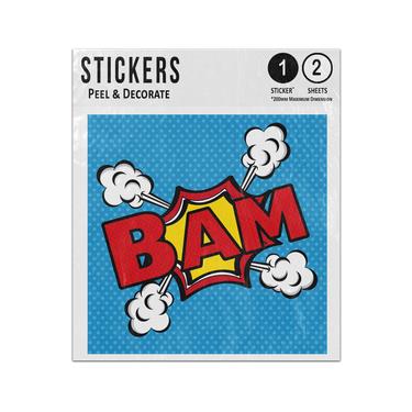 Picture of Bam Word Clouds Puff Explosion Comic Pop Art Style Sticker Sheets Twin Pack