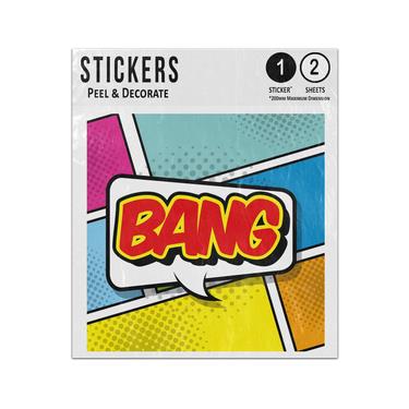 Picture of Bang Speech Bubble Comic Strip Geometric Shapes Frame Background Sticker Sheets Twin Pack