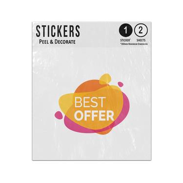 Picture of Best Offer Fluid Organe Purple Paint Blot Sticker Sheets Twin Pack