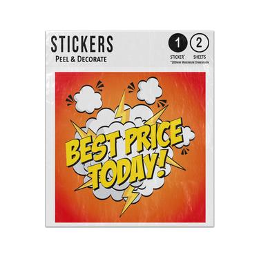 Picture of Best Price Today Cloud Explosion Lightning Pop Art Style Sticker Sheets Twin Pack