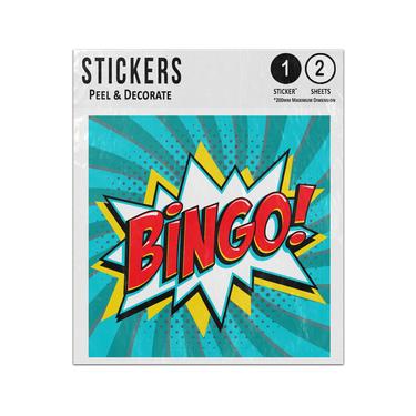 Picture of Bingo Surprise Exclamation Typography Pop Art Style Sticker Sheets Twin Pack