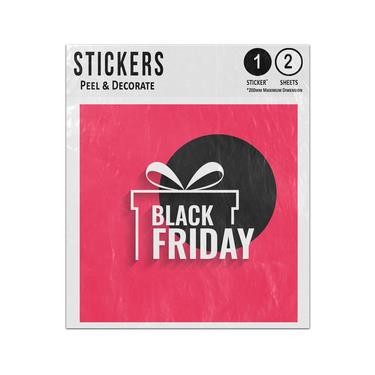 Picture of Black Friday Lettering Present Silhouette With Moon Sticker Sheets Twin Pack