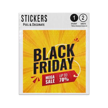 Picture of Black Friday Mega Sale Up To 70 Percent Red Price Tag Sticker Sheets Twin Pack