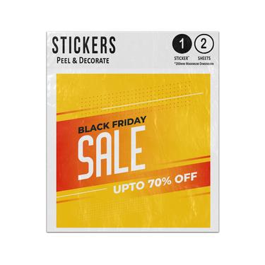 Picture of Black Friday Sale Up To 70 Percent Off Banner Modern Design Sticker Sheets Twin Pack