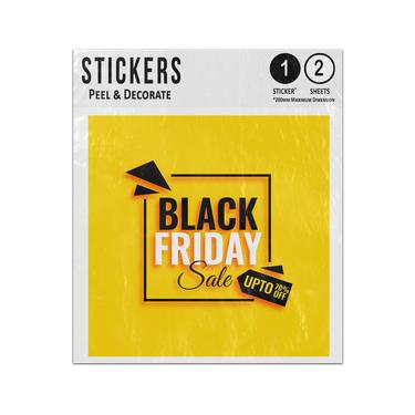 Picture of Black Friday Sale Up To 70 Percent Off Yellow Background Sticker Sheets Twin Pack