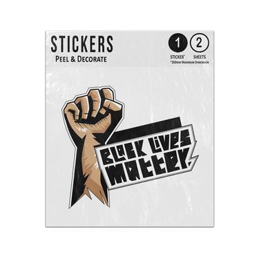 Picture of Black Lives Matter Graffiti Fisted Hand Arm Punch Raised Sticker Sheets Twin Pack