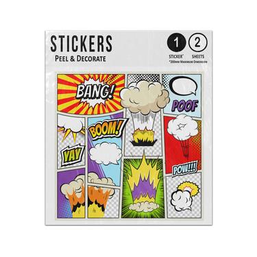Picture of Boom Bang Yay Pow Poof Pop Art Concept Sticker Sheets Twin Pack