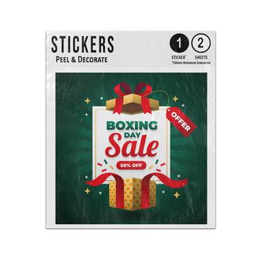 Picture of Boxing Day Sale 50 Percent Off Present Opening Sticker Sheets Twin Pack