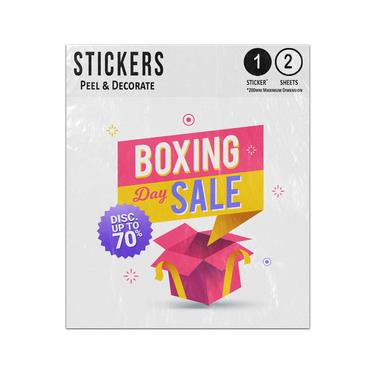 Picture of Boxing Day Sale Discount Up To 70 Percent Speech Bubble Present Sticker Sheets Twin Pack