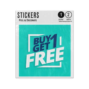 Picture of Buy 1 Get One Free Offer Message Bold Style Sticker Sheets Twin Pack
