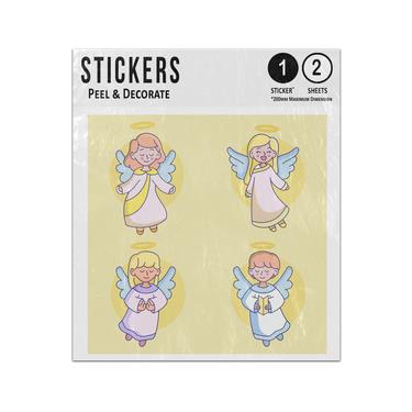 Picture of Christmas Angel Collection Boy Girl Praying Collection Set Sticker Sheets Twin Pack
