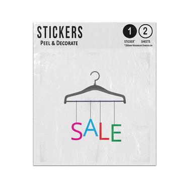 Picture of Clothes Hanger Dangling Colourful Sale Word Sticker Sheets Twin Pack