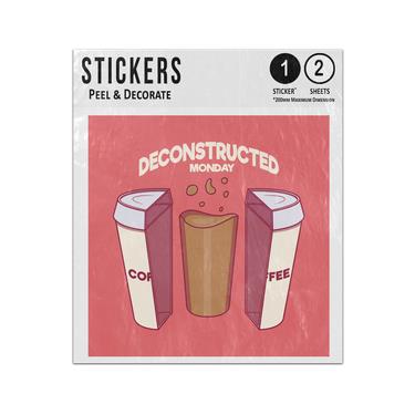 Picture of Coffee Deconstructed Monday Motivation Takeaway Cup Sticker Sheets Twin Pack