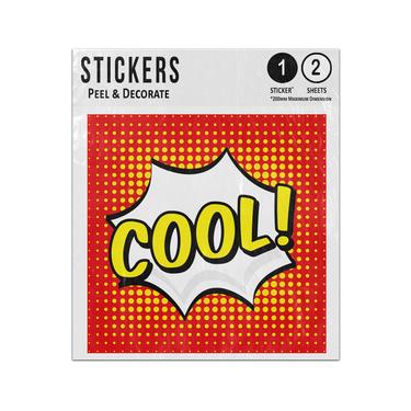 Picture of Cool Word Exclamation Speech Bubble Comic Pop Art Style Sticker Sheets Twin Pack