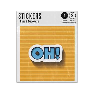 Picture of Crack Lettering Pop Art Style Surprise Exclamation Message Sticker Sheets Twin Pack