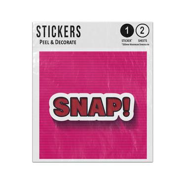Picture of Crash Lettering Pop Art Style Surprise Exclamation Message Sticker Sheets Twin Pack