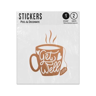 Picture of Cup Of Tea Get Well Soon Creative Text Message Sticker Sheets Twin Pack