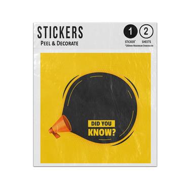 Picture of Did You Know Creative Lettering From Megaphone Speech Bubble Sticker Sheets Twin Pack