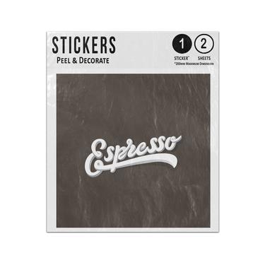 Picture of Espresso Lettering Calligraphic Vintage Composition Sticker Sheets Twin Pack