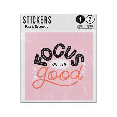 Picture of Focus On The Good Positive Inspirational Statement Sparkle Doodles Sticker Sheets Twin Pack