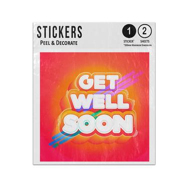 Picture of Get Well Soon 3D Message Positive Message Sticker Sheets Twin Pack