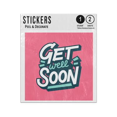 Picture of Get Well Soon Art Deco Type Best Wishes Message Sticker Sheets Twin Pack
