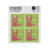 Picture of Get Well Soon Baby Bear Wrapped In Swaddling Blankets Head Fever Sticker Sheets Twin Pack